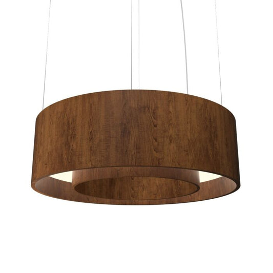 Cylindrical LED Pendant in Imbuia