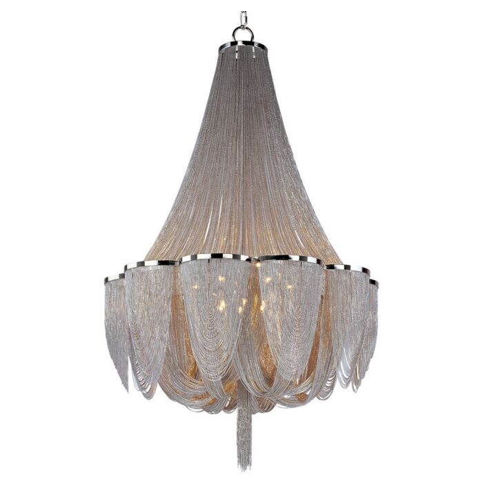 Chantilly 14-Light 14 Light Chandelier in Polished Nickel