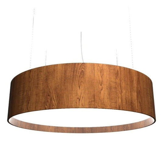 Cylindrical LED Pendant in Imbuia