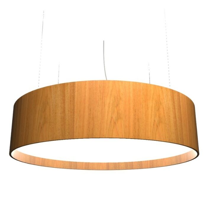 Cylindrical LED Pendant in Louro Freijo