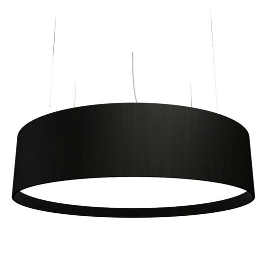 Cylindrical LED Pendant in Charcoal