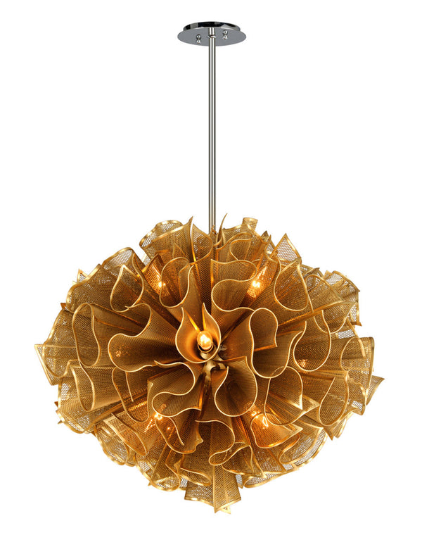 Pendant, 12-Light, Gold Leaf, Medium, 30.5"W (218-412 8ZHY)