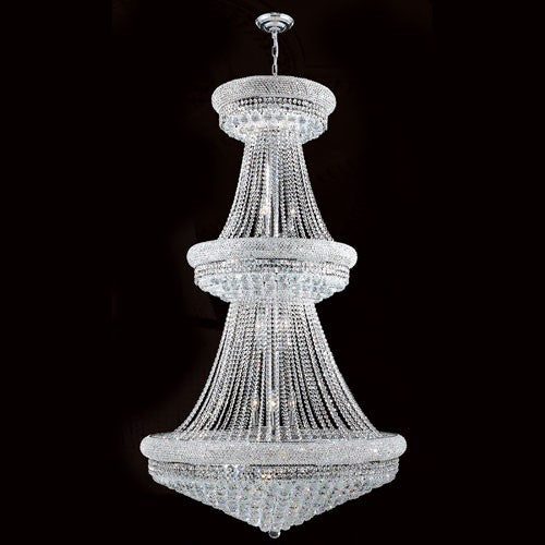 Chrome Finish with Clear-Crystals Chandelier