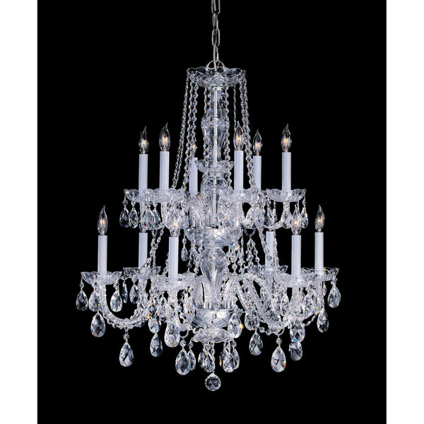 Strass Crystal Polished Brass Six-Light Chandelier