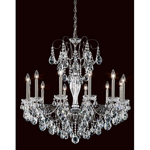 Black Pearl 12-Light Chandelier with Clear Heritage Crystal