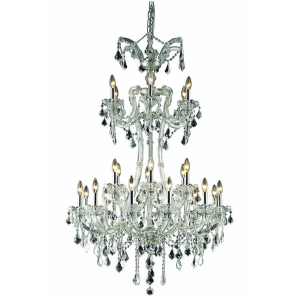 Maria Theresa Royal Cut Crystal Chrome 24 Light 50-in Chandelier