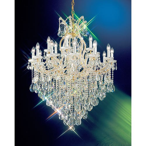 Maria Thersea Olde World Gold Nineteen-Light Chandelier with Crystalique Accents