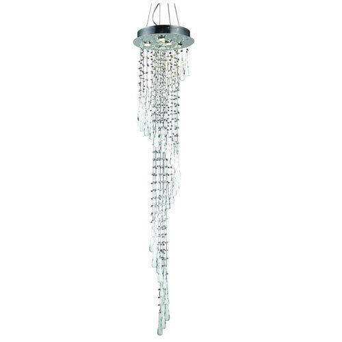 Comet Royal Cut Crystal Chrome Five Light 72-in Chandelier