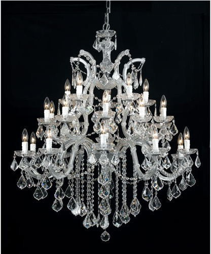 Polished Chrome Ten-Light Chandelier with Swarovski Strass Crystal