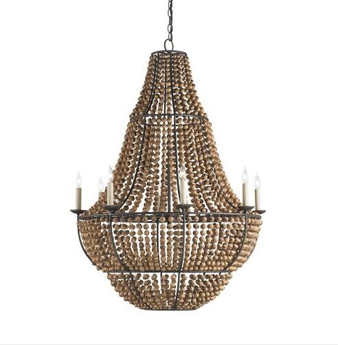 Bronze 32-Inch Eight-Light Chandelier