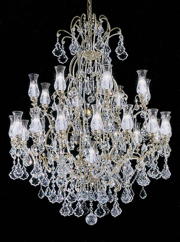 25 Light Versailles crystal Chandeliers dressed with crystal pendants