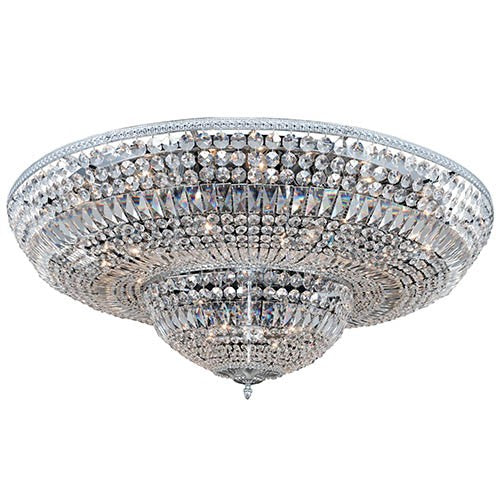 Allegri by Kalco Lemire Chrome 24-Light Flush Mount with Firenze Clear Crystal