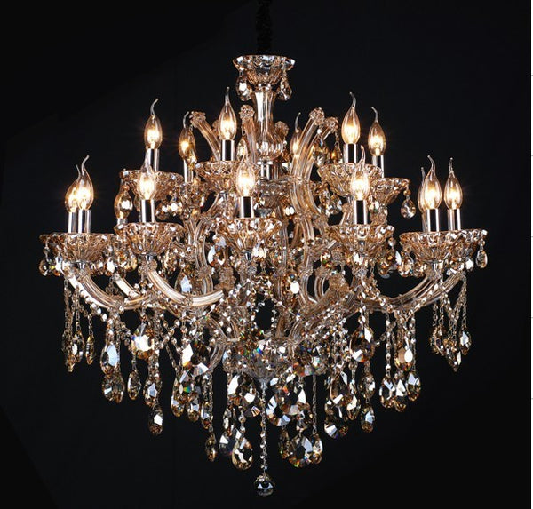 18 Light  Maria Theresa crystal Chandelier in cognac color