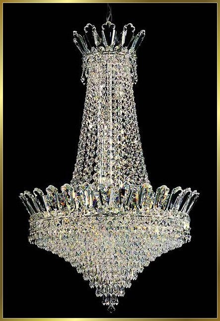 10 lights crystal chandelier in polished chrome finish