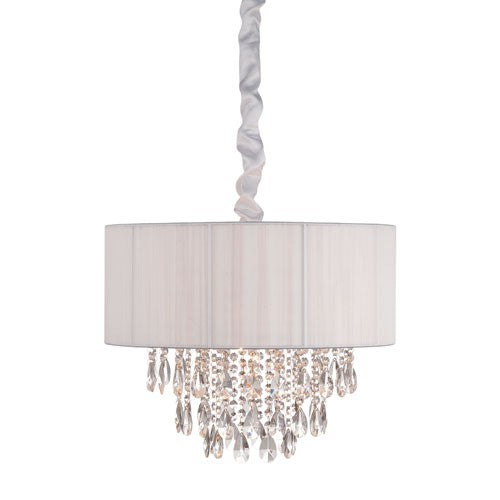 White Six-Light Chandelier