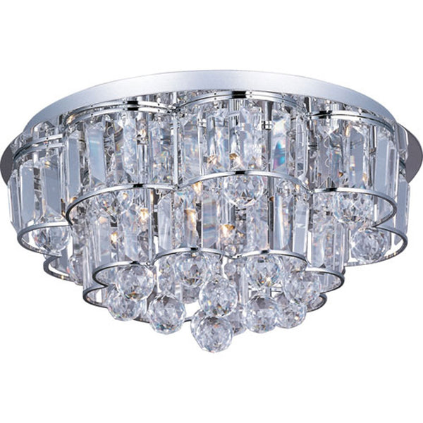 Polished Chrome Twelve-Light Flush Mount