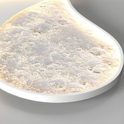 Geometric Simple Lunar Texture 3 Step Dimming LED Modern Ceiling Lamp