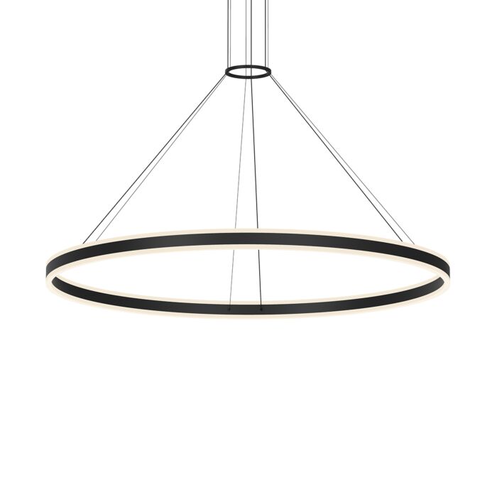 Double Corona�?Pendant Light in Satin Black