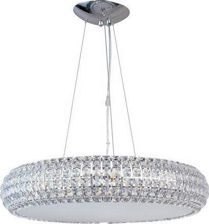 8-Light Crystal Pendant light in chrome finish