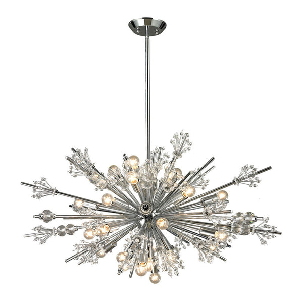 Polished Chrome 24-Light Chandelier