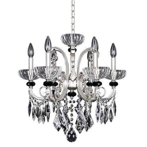 Six-Light 24-Inch Wide Chandelier with Firenze Clear Crystal