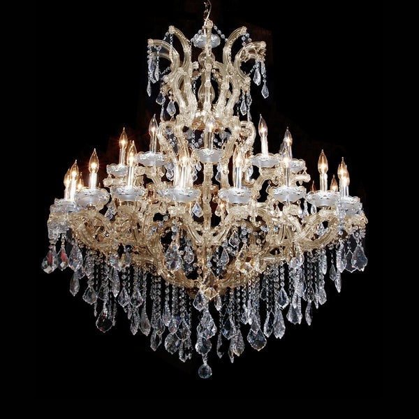 Maria Theresa Crystal Chandelier in gold plated finish