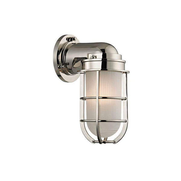 Wall Sconce, 1-Light, Polished Nickel, 10"H (240-PN 9WALG)