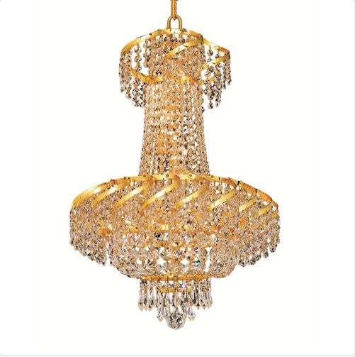 Six-Light 18-Inch Chandelier with Royal Cut Clear Crystal