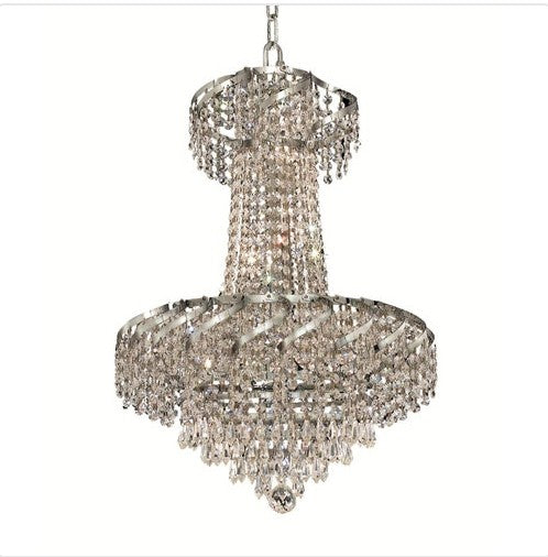 Six-Light 18-Inch Chandelier with Royal Cut Clear Crystal