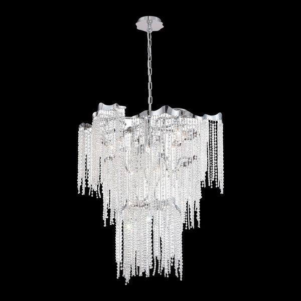 Chrome 24-Inch Nine-Light Chandelier