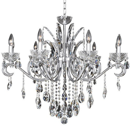 Nine-Light 34-Inch Wide Chandelier with Firenze Clear Crystal