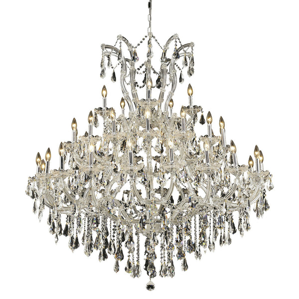 Maria Theresa Chrome Forty-One Light 52-Inch Chandelier with Royal Cut Clear Crystal