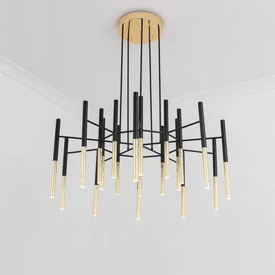 Metal Tubular Electrolier Chandelier