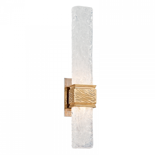 Wall Sconce, 4-Light, LED, Gold, Gold Leaf Shade, 21.38"H (253-12-GL 93G9)