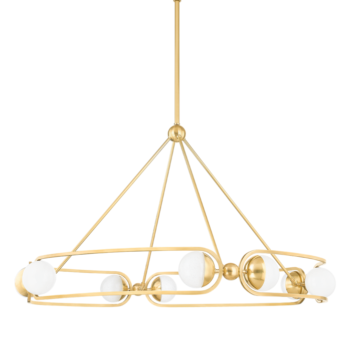 Hartford 8-Light Chandelier in Aged Brass