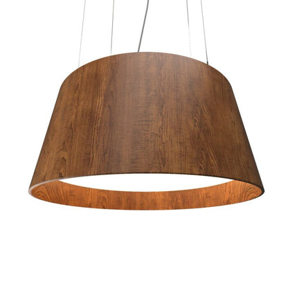 Conical LED Pendant in Imbuia