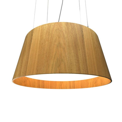 Conical LED Pendant in Louro Freijo