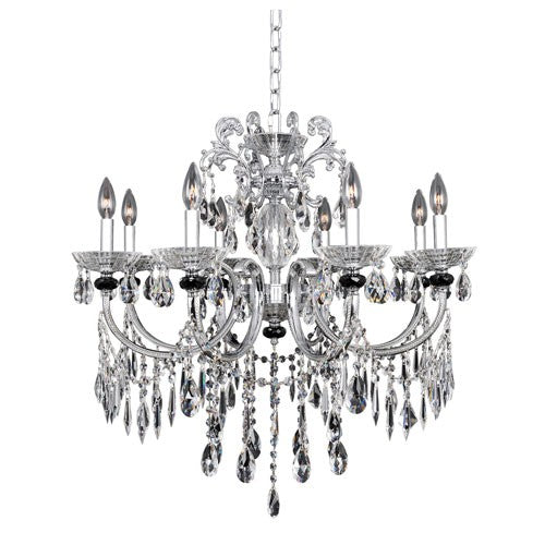 Eight-Light Chandelier with Firenze Clear Crystal