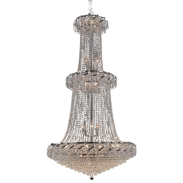 Belenus Chrome Thirty-Two Light Chandelier with Clear Royal Cut Crystals