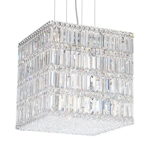 Contemporary Crystal Chandelier in polished chrome finish