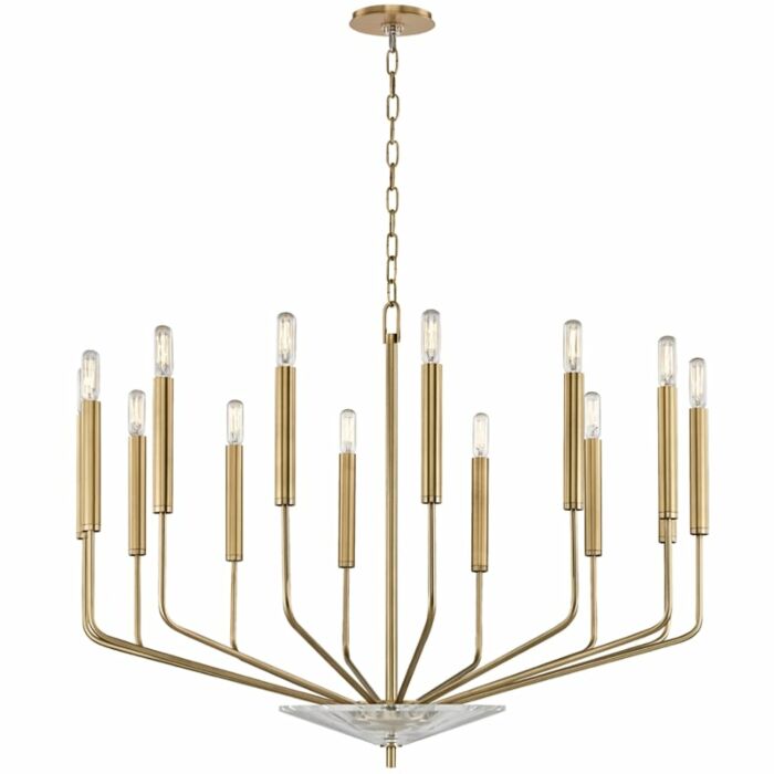 GideonChandelier in Aged Brass