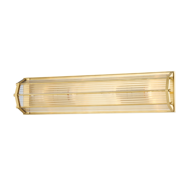 Wall Sconce, 4-Light, Aged Brass, 28.5"H (2624-AGB A5KGN)