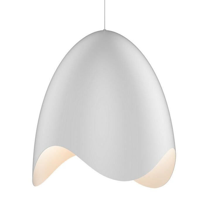 Waveforms White Bell LED Pendant Light