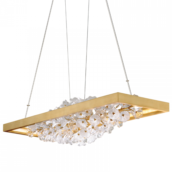 Linear Chandelier, 1-Light, LED, Gold Leaf, 18"W (268-51-GL 95D0)