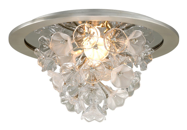 Flush Mount, 1-Light, LED, Silver Leaf, Clear Shade, 22"W (269-31 90KC)