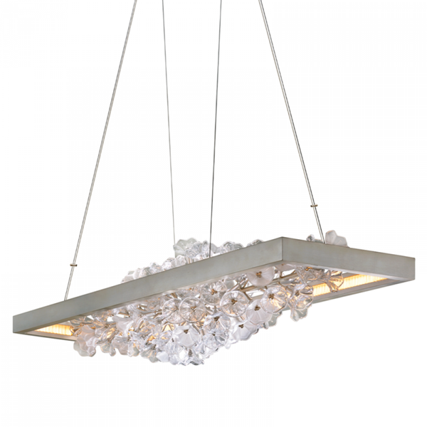 Linear Chandelier, 1-Light, LED, Silver Leaf, 18"W (269-51-SL 95D1)