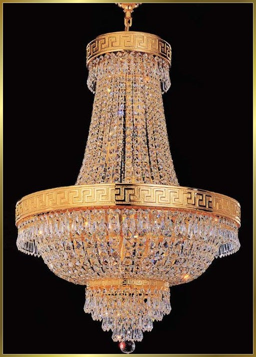 12 lights crystal chandelier in gold plated finish