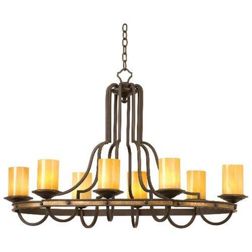 Kalco Lighting Durango Eight-Light Rectangular Chandelier