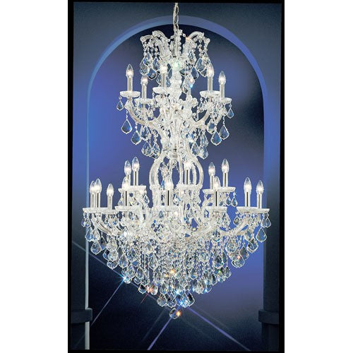 Maria Thersea Chrome Twenty Five-Light Chandelier with Crystalique Accents