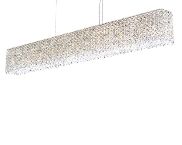 Contemporary Crystal Chandelier in polished chrome finish